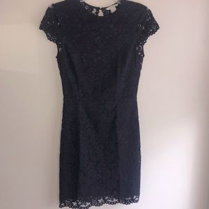 H&M Open Back Navy Lace Dress
